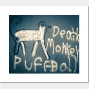 Death Monkey Puffball Blue Posters and Art